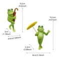 thumbnail image 3 of Set of 2 Funny Frog Statues Outdoor Flower Pot Hugger, Resin Hanging Frog Figurines Cute Climbing Animals Sculpture Plant Pot Decorations for Home Garden Patio Lawn Yard Ornaments (Holding Umbrella), 3 of 7
