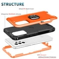 thumbnail image 2 of Nalacover For Samsung Galaxy A53 5G Slim Case,Luxury Hybrid Hard PC and TPU Rugged Bumper 3-In-1 Rotatable Magnetic Ring Kickstand Four Corner Guard Shockproof Anti-Scratch Back Phone Cover.Orange, 2 of 7