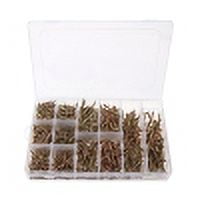 900PCS Woodworking Screws Set Crossing Zinc Plated Rustproof Screws Kit of 12 Sizes High Hardness Screws Accessory with Storage Box for Wood Board Fiberboard