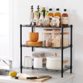 thumbnail image 3 of 3-Tier Shelf Shelving Storage Unit Metal Organizer Wire Rack Carbon Steel Kitchen Stand Storage Shelf, 3 of 7