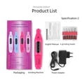 thumbnail image 4 of Versión mejorada del bolígrafo para uñas Lijadora de uñas con cable USB portátil para manicura, herramientas para uñas, 4 of 5