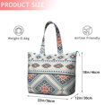 thumbnail image 4 of Multicolor Floral and Geometric Boho Pattern Travel Tote Bags for Women Carry On,Large Weekender Bags for Women Travel,Multi Functional Duffle Bag for Work,Shopping,Sports, 4 of 5
