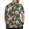 thumbnail image 3 of T Shirt For Men Sportswear T-Shirt For Men Pink Red Flower T-Shirts Harajuku Palm Leaf Print Summer, 3 of 7