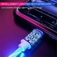 thumbnail image 4 of HLONK USB Type C Cable 3.3ft  Led Light Up Charging USB A to USB C Flowing Charge Cord Compatible with Android  Galaxy S10 S9 S8 Plus Note 9 8 USB C Charger Blue, 4 of 10