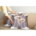 thumbnail image 3 of Ambesonne Vintage Throw Pillow Cover 2 Pack, Exotic Flower and Curlicue, 20", Umber Purpleblue, 3 of 6