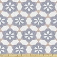 thumbnail image 1 of Pastel Upholstery Fabric by the Yard, Spring Time Ornamental Layout of Flower Inspired Silhouettes, Decorative Fabric for DIY and Home Accents, Pale Salmon Ceil Blue and White by Ambesonne, 1 of 5