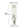 thumbnail image 3 of Feit Electric 3.3 Watt (40W Equiv.) Soft White Original Vintage LED Light Bulb, T8, E12, Dimmable, 3 of 7