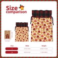 thumbnail image 3 of Rocae Cups of Tea Print Christmas Drawstring Linen Gift Bag with Drawstrings Treat Bag Goody Present Bags for Christmas Party Favor, 3 of 8
