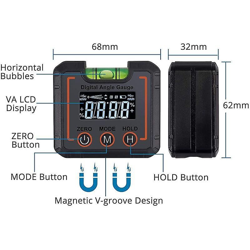 Niveau Numérique électronique UNI-T LM320A - Magnétique, écran LCD, Batterie Li-ion Rechargeable USB-C