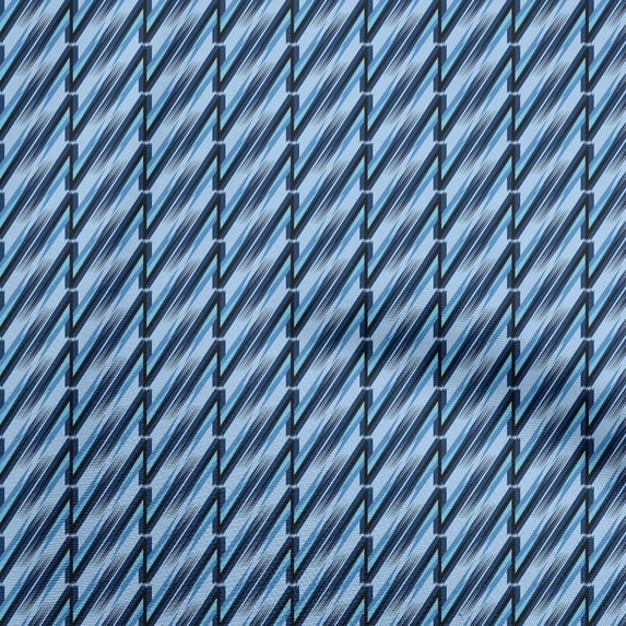 oneOone Cotton Jersey Medium Blue Fabric Abstracts Diy Clothing Quilting Fabric Print Fabric By Yard 58 Inch Wide
