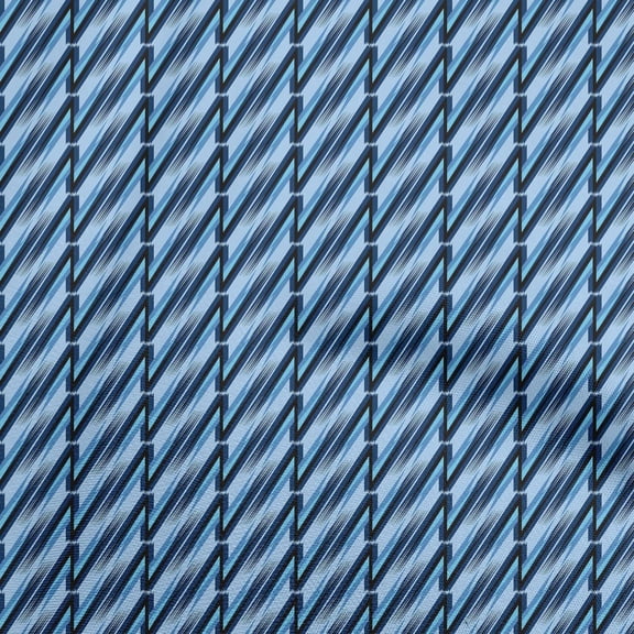oneOone Polyester Spandex Medium Blue Fabric Abstracts Craft Projects Decor Fabric Printed By The Yard 56 Inch Wide