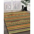 thumbnail image 3 of Ahgly Company Machine Washable Indoor Square Abstract Gold Area Rugs, 4' Square, 3 of 7