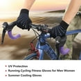 thumbnail image 4 of Sun Will Sport Ice Silk Gloves for Men and Women，Sunburn Protection Breathable Cycling Gloves Blue S-XL, 4 of 7