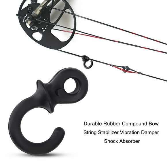 Herwey Archery Supplies, 4Pcs Durable Rubber Compound Bow String Stabilizer Vibration Damper Shock Absorber, Bow String Silencer