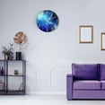 thumbnail image 2 of 12 Inch Silent Blue Wall Clocks Battery Operated for Bedroom Blue Glass Wall Clock for Living Room Kitchen Decor, 2 of 14