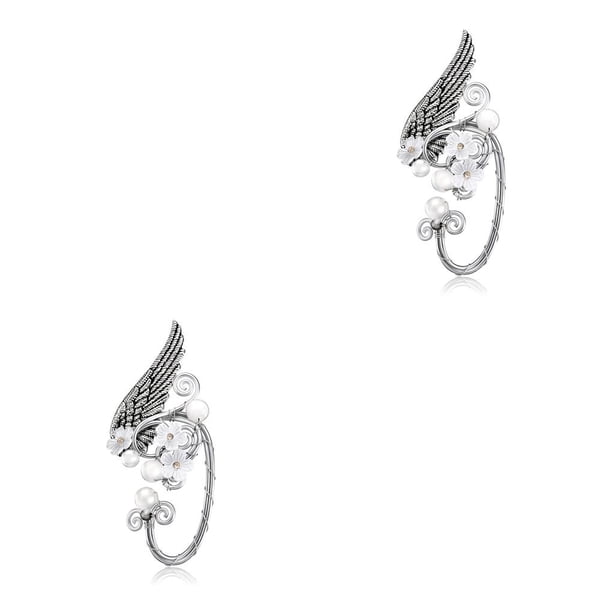 Minnieouse Chic Elf Pearl Hollowed Cosplay Fairy Ear Cuffs Punk No Moda Gancho Joyería Cartílago Regalos para Mujeres Niñas Type1 NO1 Minnieouse CBP381027