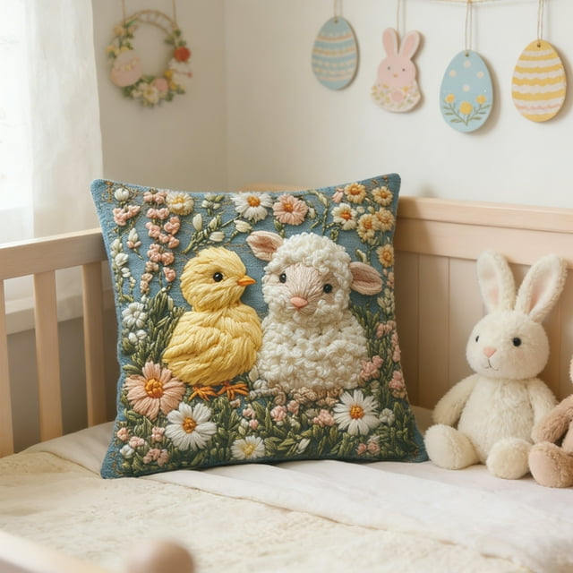 Linnome Short Pile Knit Patterns Pillowcase Soft Cozy Decorative Pillow Cover For Sofa Bed Couch