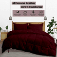thumbnail image 3 of KOMFIT Bedding Comforter Duvet Insert - Quilted Comforter with Corner Tabs - Box Stitched Down Alternative Comforter&nbsp;400 GSM ( Wine , Full/Queen (90x90) ), 3 of 5