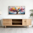 thumbnail image 6 of TOARTi Tree of Life Canvas Wall Art Abstract Landscape Painting with Colorful Leaves Framed Big Tree Decor for Living Room Bedroom Office 20x40 Inch, 6 of 11