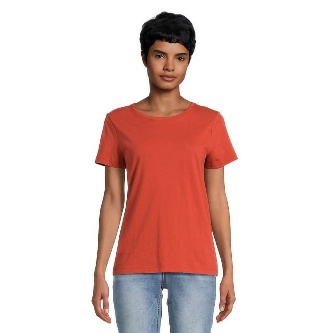 Time and Tru Women's Short Sleeve Crew Tee (5 Pack)