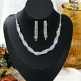 thumbnail image 5 of JUSIP Silver Rhinestone Bridal Wedding Jewelry Set Crystal Necklace Earrings Sets Formal Prom Costume Jewelry Sets for Women and Brides, 5 of 54