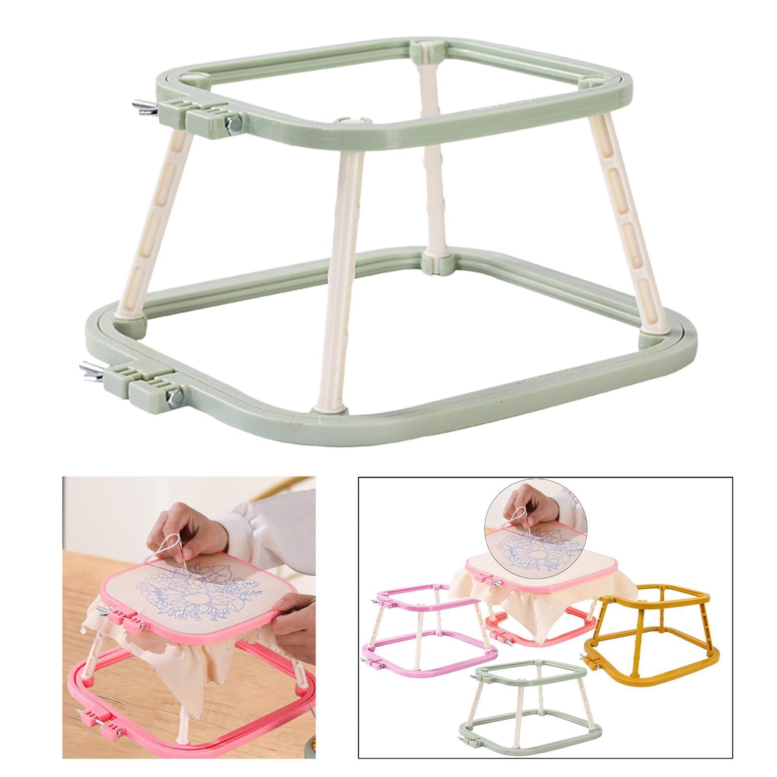 Abbraccia Embroidery Hoop Cross Stitch Rack for Adults Versatile Cross Stitch Hoop Embroidery Frame Holder Stand for Crafts Accessories Green