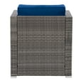 thumbnail image 5 of CorLiving Parksville Resin Wicker and Steel Patio Armchair with Cushions, Standalone or as Part of a Set, Sold Individually, 5 of 8