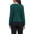 thumbnail image 3 of INSPIRE CHIC Blazer for Women's Work Office Casual Long Sleeve Open Front Collarless Suit Jackets with Pockets M Dark Green, 3 of 6