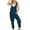 Dark Blue, variant on ZQGJB Womens Cotton Linen Overalls Casual Solid Color Baggy Jumper Loose Fit Adjustable Straps Button Up Jumpsuits with Pockets Green XXL