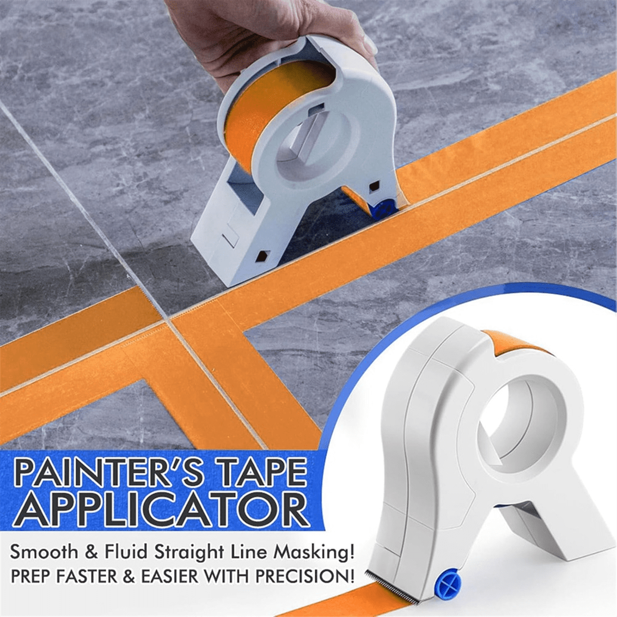 6PCS Set Masking Paint Tape Applicator, Painters Applicator Tool with 5 Rolls Trim and Dispenser