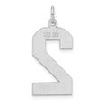 thumbnail image 3 of Auriga 925 Sterling Silver Number 2 Charm for Women(L- 27.91mm, W- 12.37mm), 3 of 6