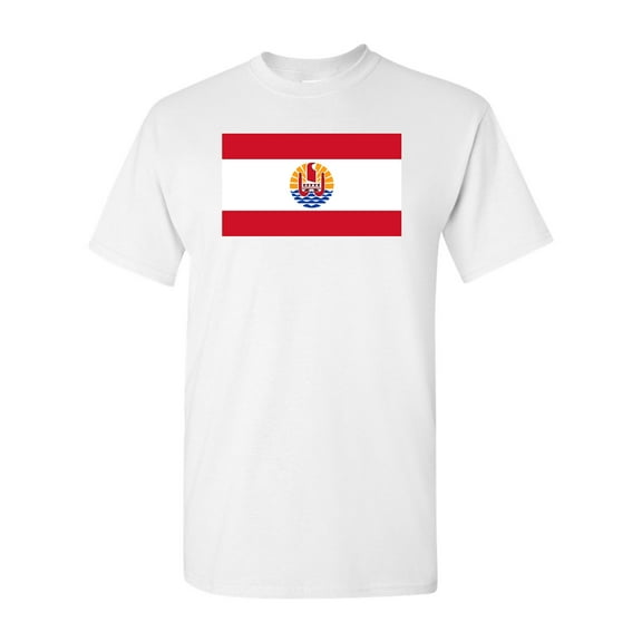 French Polynesia Country Flag Adult DT T-Shirt Tee