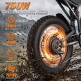 thumbnail image 3 of Moveloop Electric Bike for Adults, 750W Motor, 20"x4" Fat Tire Ebike, Max 70 Miles Range, 48V/15.6Ah Mountain E-Bike, Full Suspension, NFC Unlock, 3 of 9