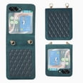 thumbnail image 1 of Crossbody Strap Case for Samsung Galaxy Z Flip 5 5G, Classic Premium PU Leather Case with Shoulder Strap for Women Men Phone Protective Case Cover for Samsung Galaxy Z Flip 5, Green, 1 of 6