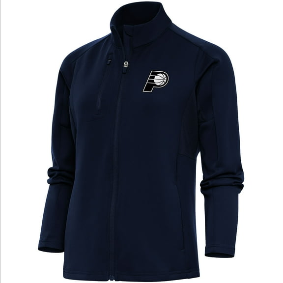 Women's Antigua  Navy Indiana Pacers Brushed Metallic Generation Full-Zip Jacket
