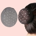 thumbnail image 4 of Visland 5Pcs Hair Net Decor Invisible Elastic Edge Hollow See-through Hair Fixing Anti-slip Ballet Dance Meatball Hair Mesh Styling Tool, 4 of 6