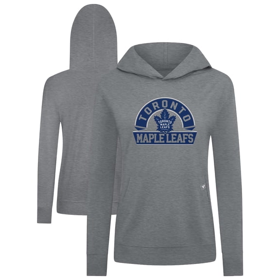 Women's Levelwear Gray Toronto Maple Leafs Relay Banner Arch Pullover Hoodie