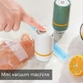 thumbnail image 2 of Mini Size Vacuum Sealer with Reusable Bags Low Noise Strong Suction Rechargeable Portable Food Saver Handheld Vacuum Sealergreen, 2 of 4