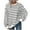 White, variant on Vrorvz Casual Loose Cotton Blouse Shirt for Women Striped Round Neck Long Sleeve Tunic Trendy Sport Tops