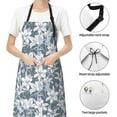thumbnail image 6 of Pofeuu Lilies Flowers Print Waterproof Apron with Pockets Adjustable Cooking Aprons Kitchen Bib for Baking Household Cleaning, 6 of 8
