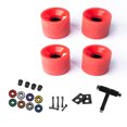 thumbnail image 1 of Soidarity Ruedas de monopatín de 51mm, rodamientos de rodillos de tabla larga, arandelas, juego de bujes de patinaje de calle, parque, deportes al aire Patinetes eléctricos Rojo Soidarity OD020102-02, 1 of 6