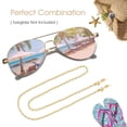 thumbnail image 3 of Cadena para anteojos SAM & LORI de acero inoxidable dorado para mujer, 3 of 6