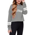 thumbnail image 4 of Ketyyh-chn99 Girl's Cartoon Letter Graphic Hoodie Kids Jacket Boys Girls Plain Hoodies Long Sleeve Oversized Hoodie Kids Soft Cotton Hooded Sweatshirts Baggy Pullover Top Size for 10-12 Years,Grey, 4 of 4