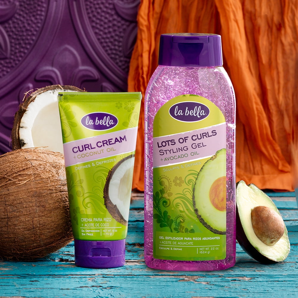 La Bella 6 Oz Curl Cream Coconut Oil Hair Styling Cream Walmart Com Walmart Com