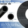 thumbnail image 2 of 100FT 1/4"OD DOT Air Line Black SAE J 844 PA12 Nylon Air Brake Tubing with Cutter and Teflon Tape, Pneumatic Nylon Air Line Hose for Semi Truck Trailer Air Brake System & Fluid Transfer, 2 of 7