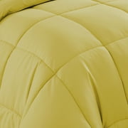 Luxury Yellow 7-piece Bed In A Bag Down Alternative Comforter Set, Queen