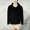 thumbnail image 6 of Guieoi Shirts for Men Vintage Solid Color Long Sleeve Pleated Collar Top Casual Velvet Men's Shirt Black M, 6 of 6