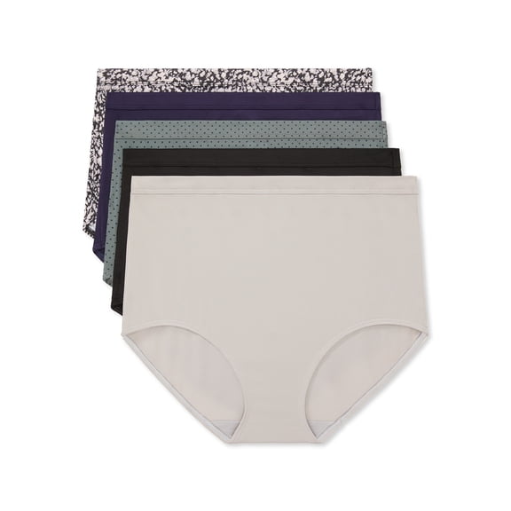 Warners Blissful Benefits Dig-Free Breathable Microfiber Brief 5-Pack
