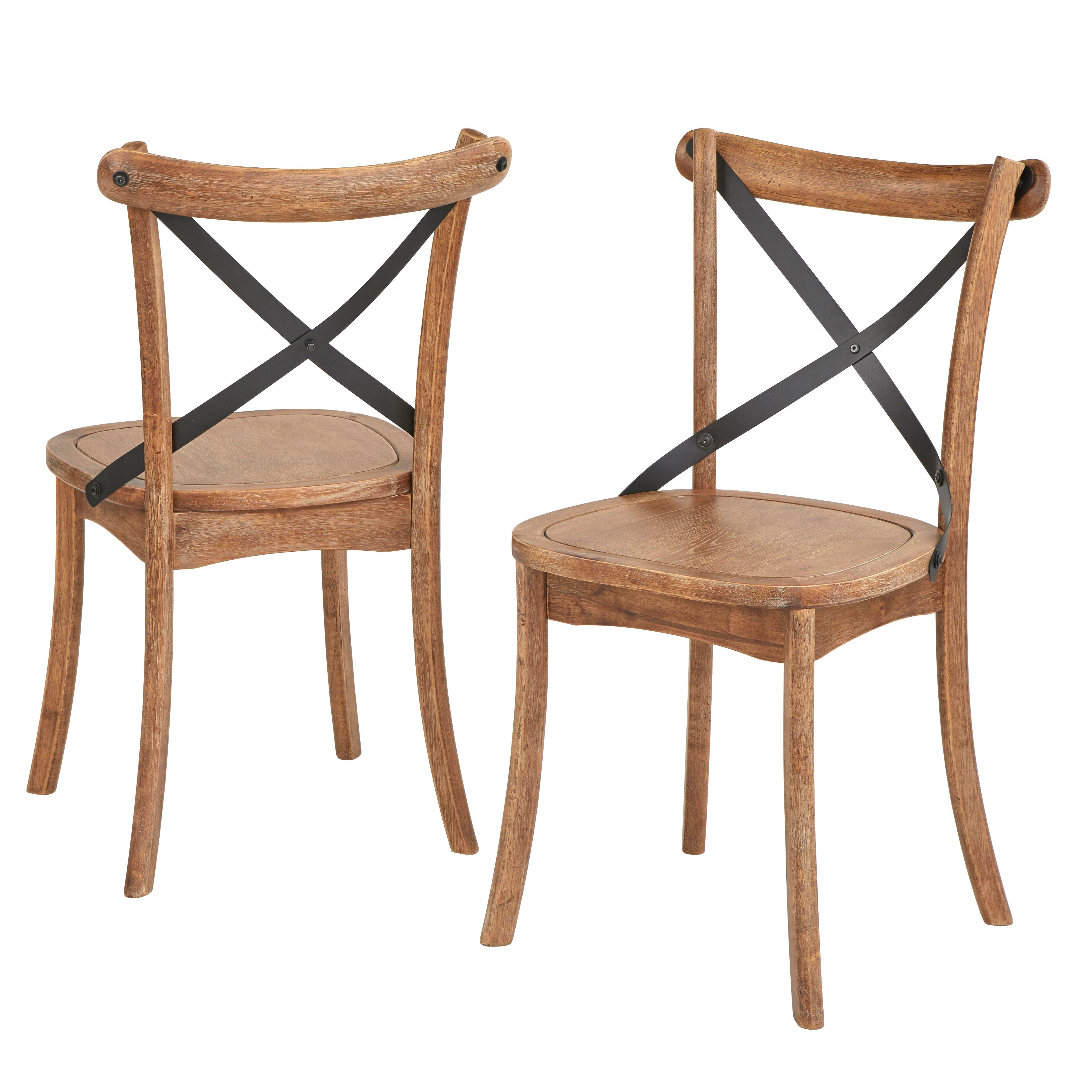 Simple Living Constance XBack Dining Chairs (Set of 2) Driftwood