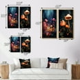 thumbnail image 4 of Designart "Midnight Magic Enchanted Mushroom Forest III" Mushroom Framed Wall Art Set Of 2 - Traditional Pink Framed Canvas Set For Living Room Decor, 4 of 6